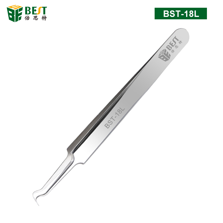 BST-18L Blackhead Tweezers Eyelash Extension Nipper Anti Acid Steel Needle Tweezers