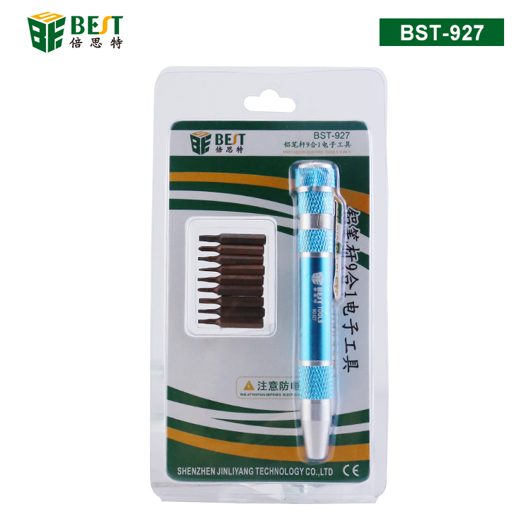 BST-927 9 in 1 All purpose electronic tools promotional pen mini screwdriver sets