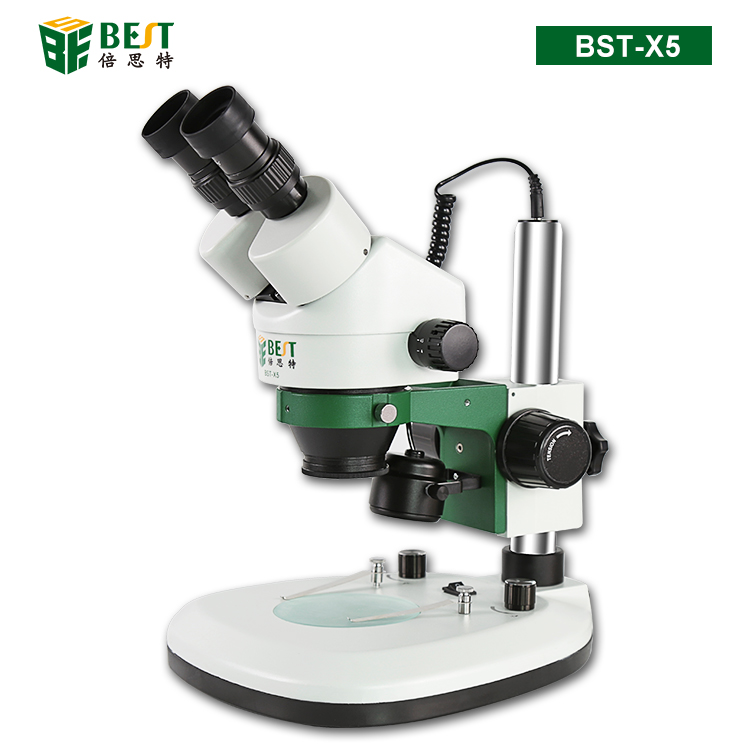 BST-X5 Binocular Stereo Microscope 10X/20X Above LED Lights PCB Solder Tool Mobile Phone Repair