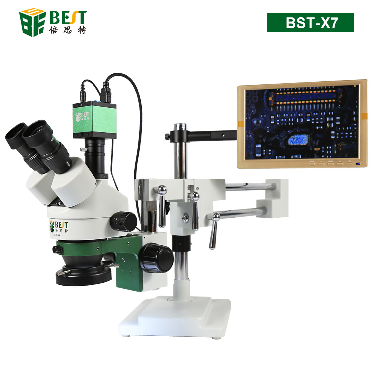 BST-X7 Video Stereo Trinocular 3D Digital Microscope